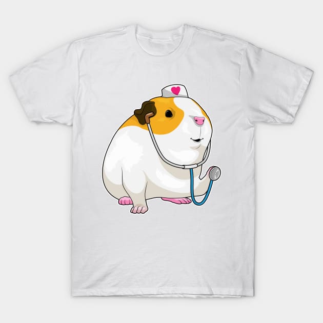 Guinea pig Nurse Stethoscopes T-Shirt by Markus Schnabel